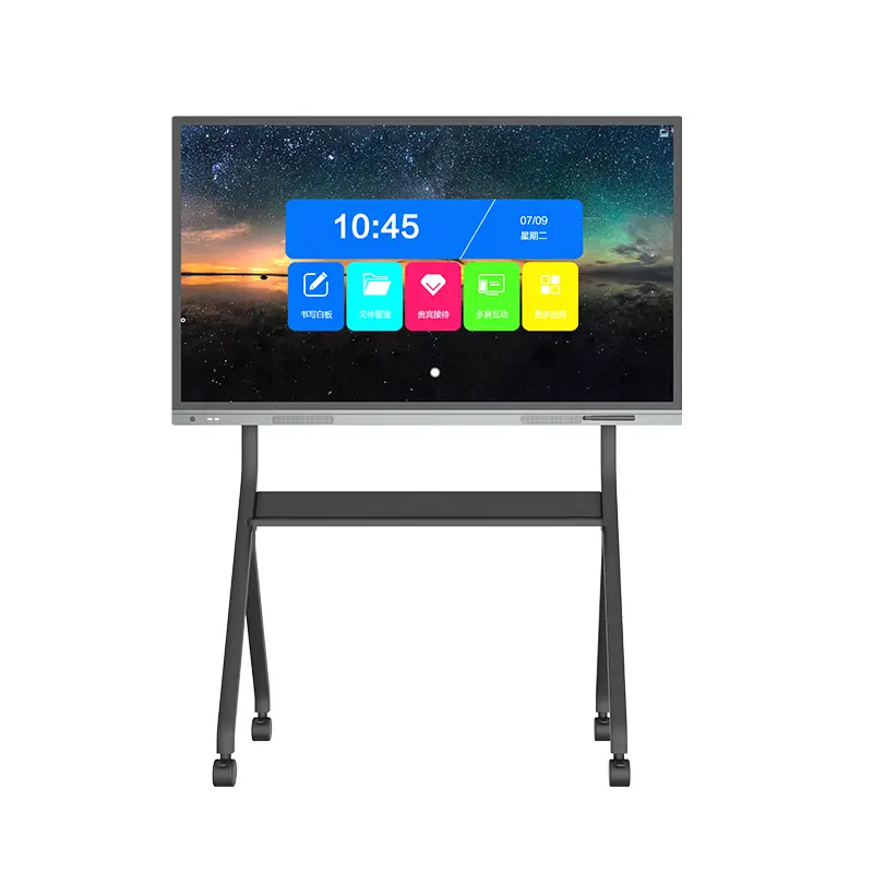 65“ - 110”PCAP Multi-Touch LCD Panel Interactive Writing Whiteboard With Stand